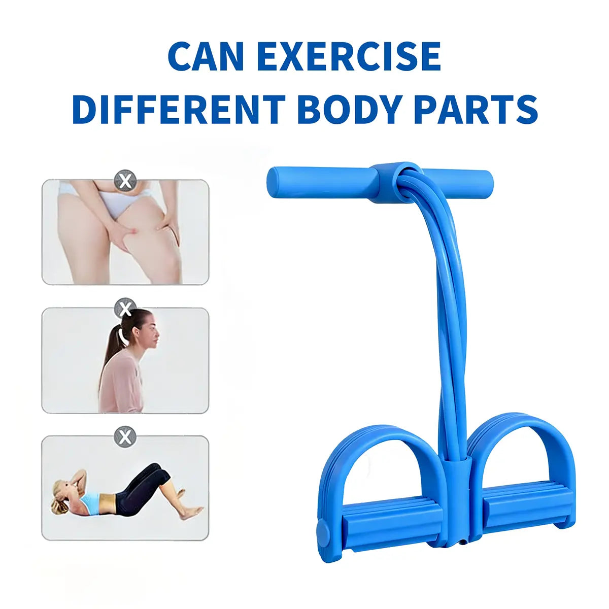 Multi-Functional Pedal Resistance Band Trainer – Portable Foot Pedal Fitness Equipment for Home Gym Full Body Workout, Abdominal Training, Sit-Ups, Yoga，Rehabilitation Training