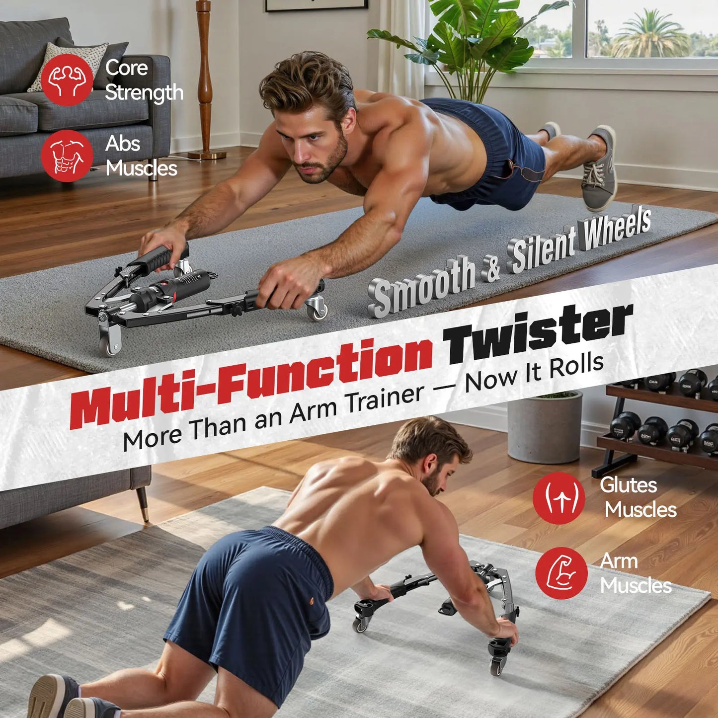FLYBIRD Chest & Arm Twister with Flex Core Trainer - 15-Level Hydraulic Power Chest Press Machine (22-440Lb) for Upper Body, Portable Resistance Home Fitness Equipment Outdoorfun #Springstatements